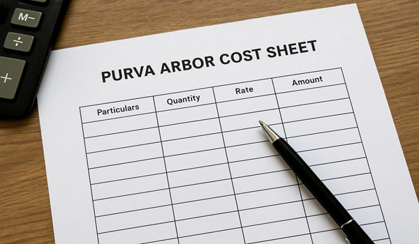 Purva Arbor Cost Sheet